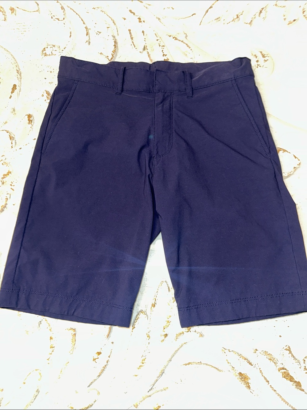Crewcuts Boys Navy Stretch Chino Shorts- Size 12